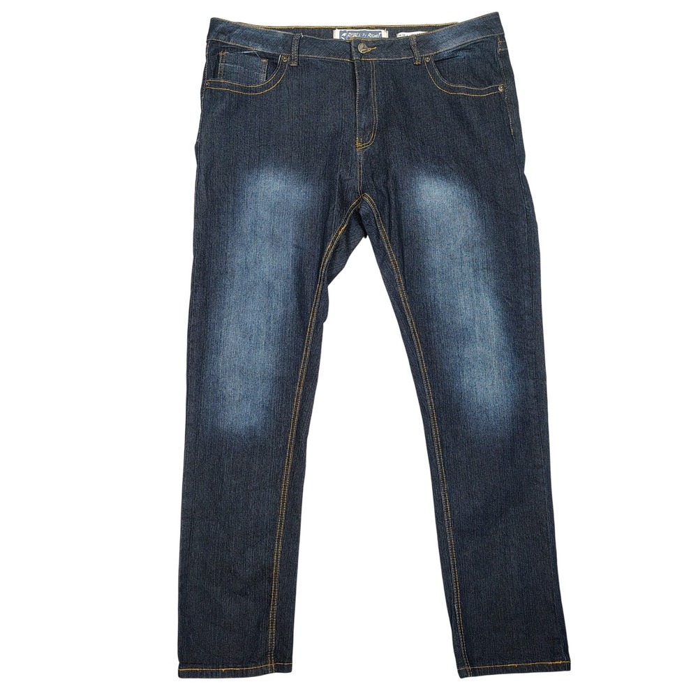 Rebel By Right Jeans Men 38x32 Dark Wash Straight Regular Fit Cotton Blend Denim
